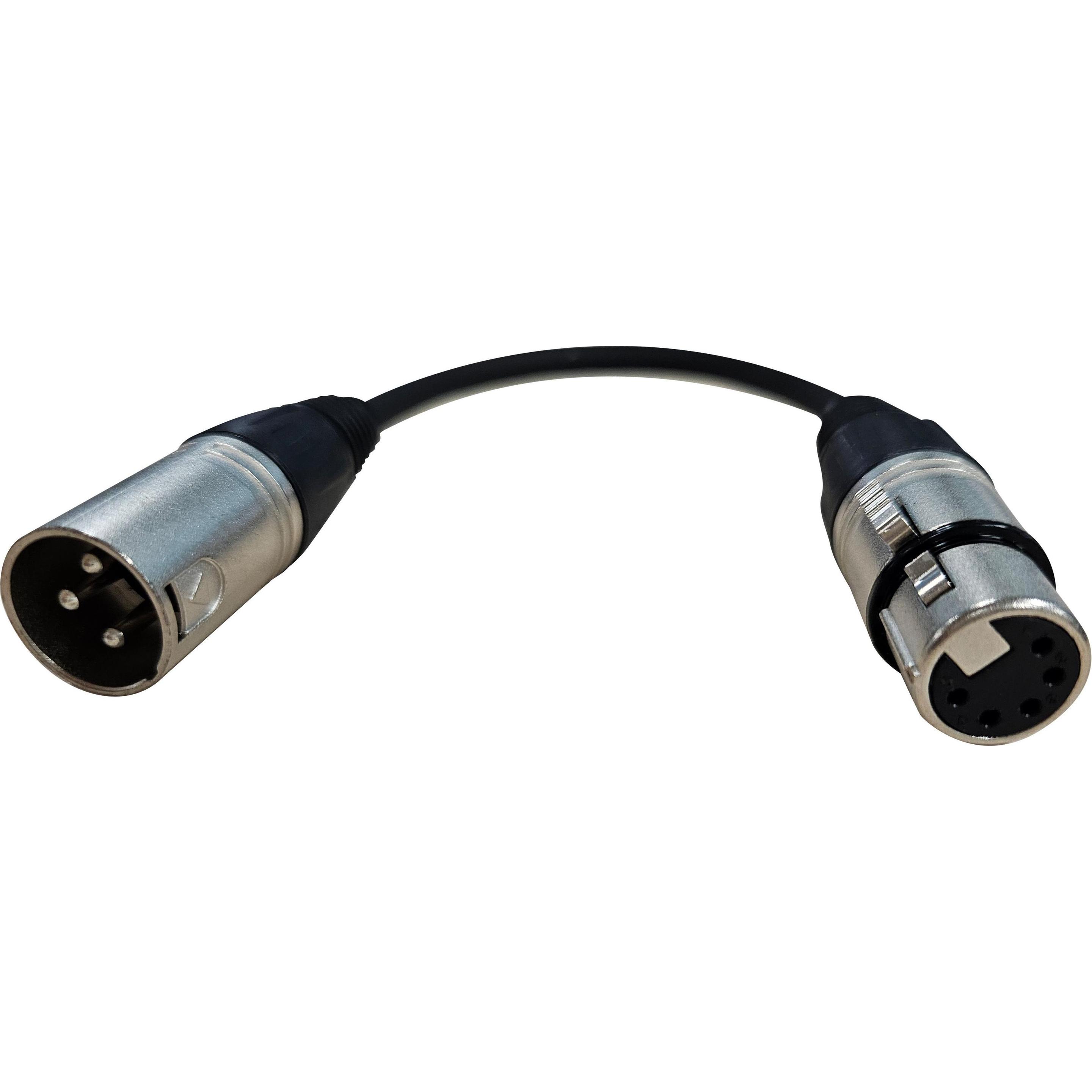 Synergy 21 LED Kabel DMX 3-Pin male -> 5-Pin female, Controllo illuminazione