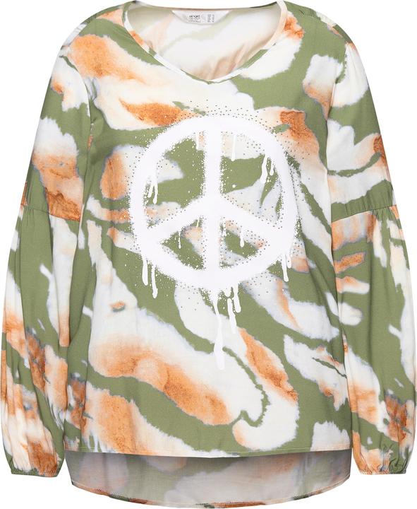 Actual product image Angel of Style A-line tunic with batik pattern and peace sign (42)