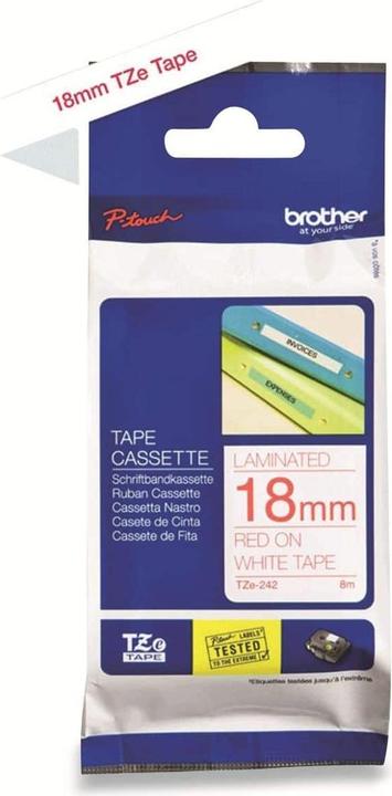 Image du produit Brother TZe-242 (1.80 cm, Blanc, Rouge)