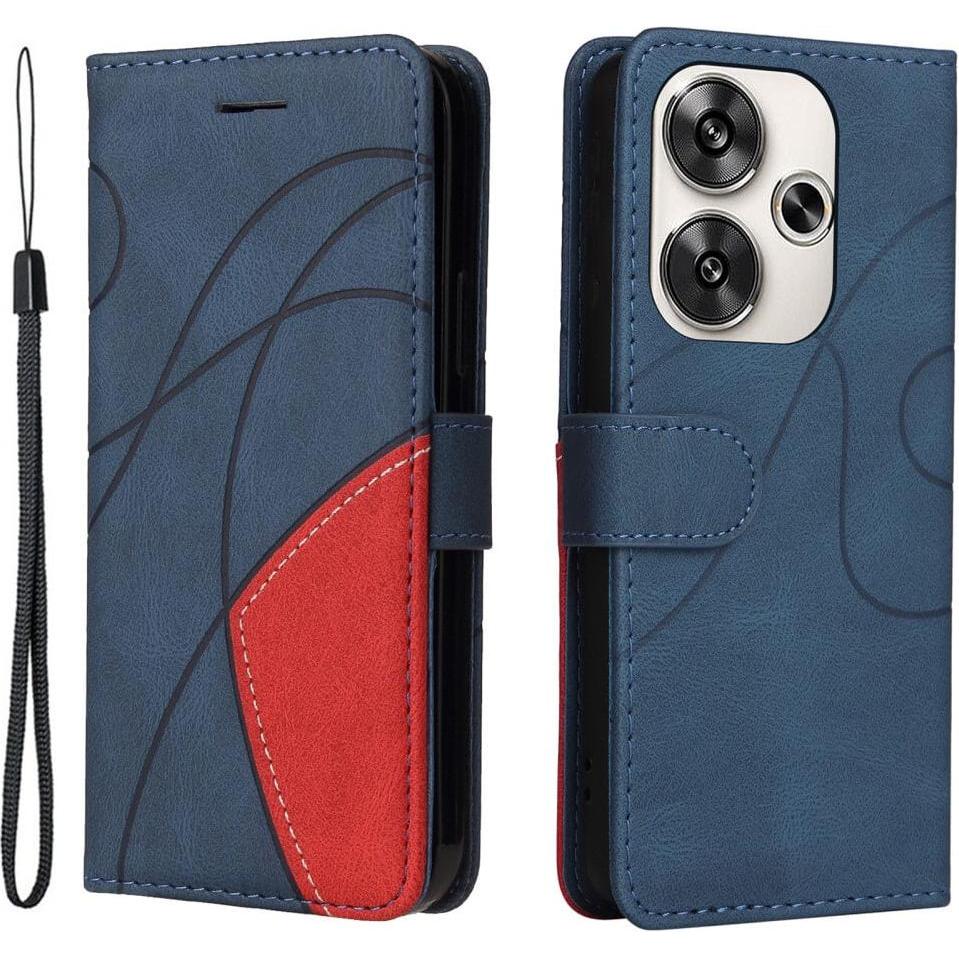 Cover-Discount Xiaomi Poco F6 - Dual-color Etui Hülle (Xiaomi Poco F6), Smartphone Hülle, Blau