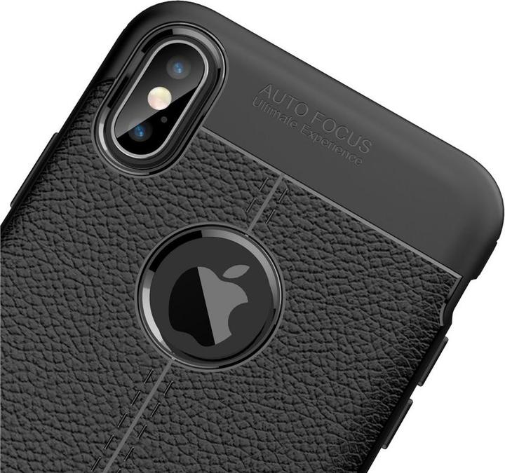 Produktbild Screenguard Apple iPhone XS Max Hülle Leather Design TPU Cover (Apple iPhone XS Max)
