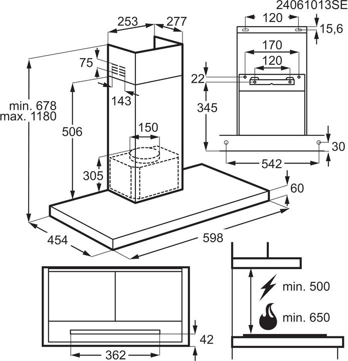 Produktbild AEG DBE5960HB (Wandhaube)