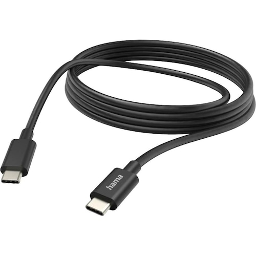 Hama USB-Kabel,USB-C-USB-C, 3 m, sw (3 m, USB 2.0), USB Kabel
