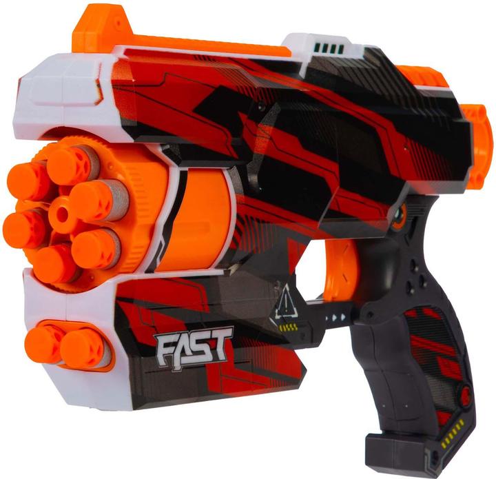 Produktbild Toi-Toys Foam Strikex Launching Pistol Six-Shot Cyclone mit 12 Schaumstoffpfeilen