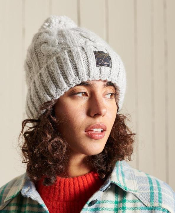 Actual product image Superdry Cap Casual Comfortable Fitting TWEED CABLE BEANIE (One size)