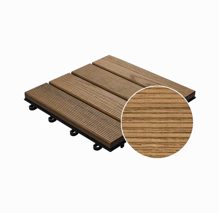 Actual product image Florco Balcony & terrace tiles ash, 4 slats 30 x 30, 6 pcs. (6 x, 30 x 30 cm)