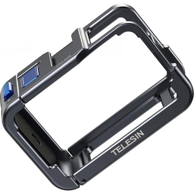 Telesin Gabbia in Metallo Ultra Leggera, Accessori action cam, Nero