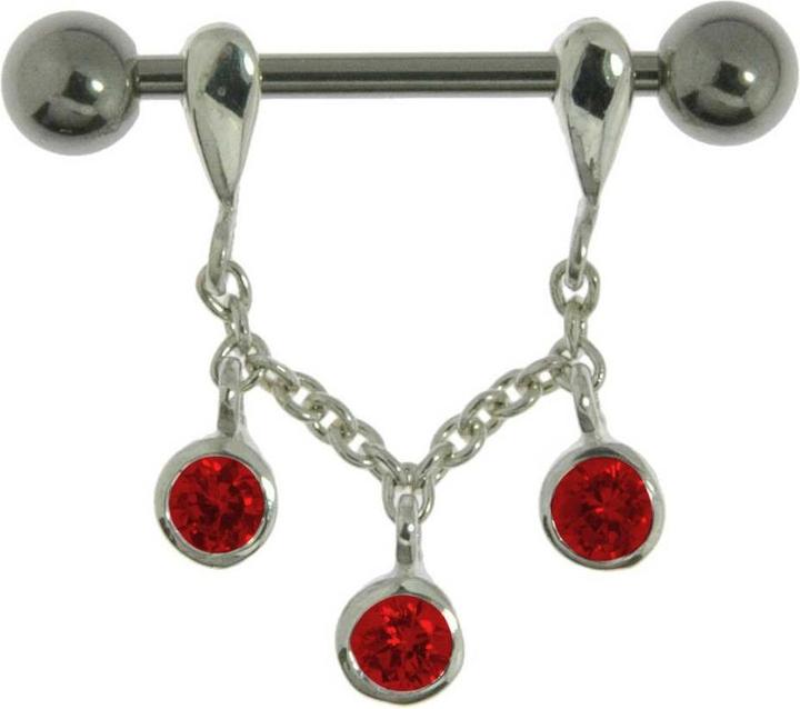 Produktbild Bijouteria Brustpiercing (Silber 925, Kristall, Chirurgenstahl 316L)