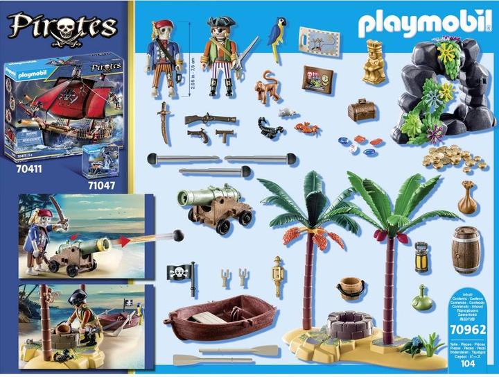 Produktbild Playmobil Piratenschatzinsel mit Skelett (70962, Playmobil Pirates)