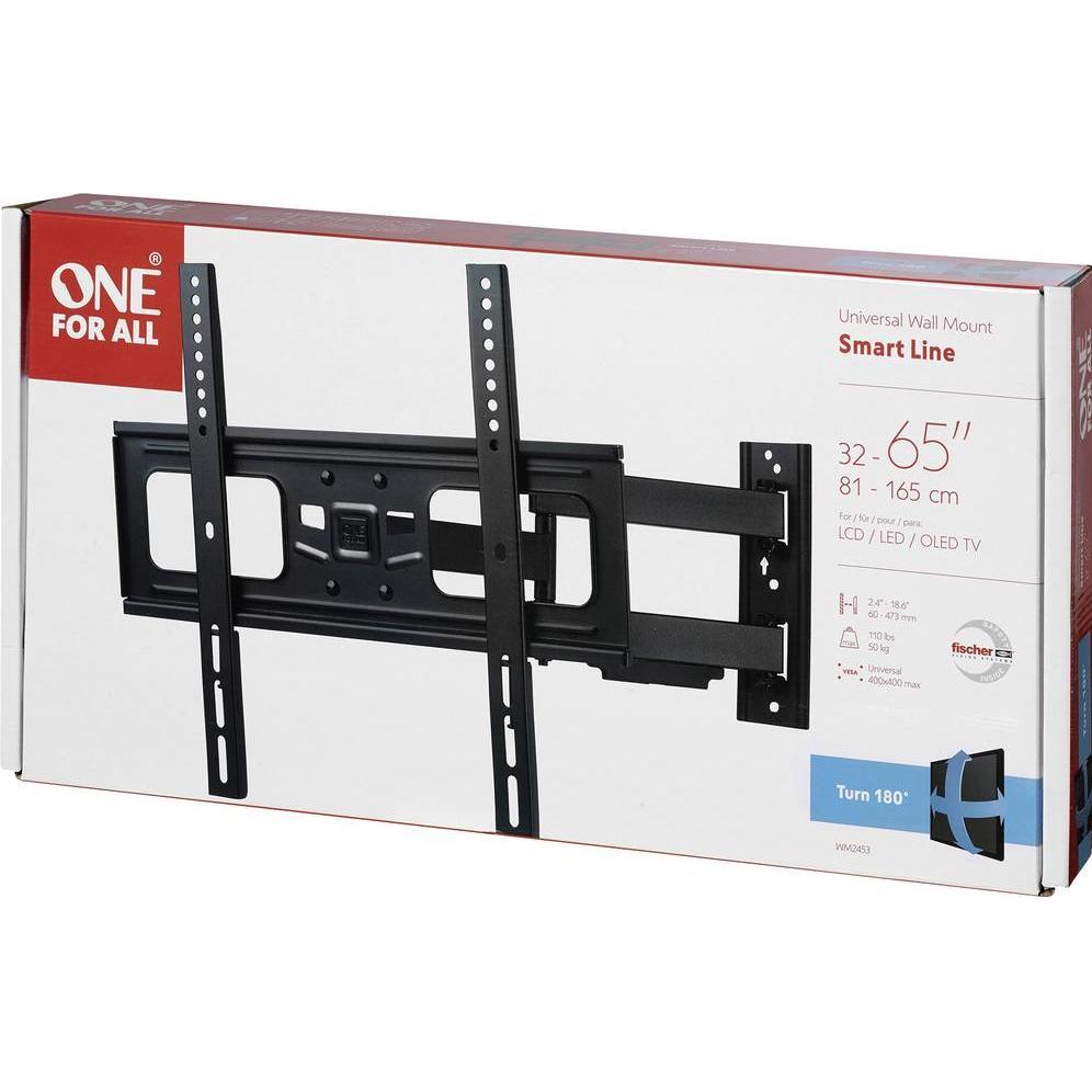 Thumbnail - One for All Smart WM2453 (Wand, 65", 50 kg), TV Wandhalterung, Schwarz