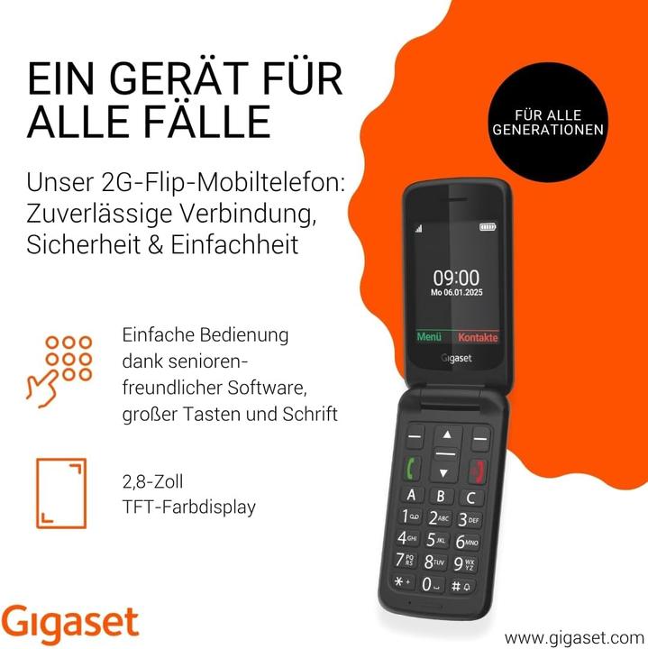 Actual product image Gigaset GL595 black (2.80", 0.30 Mpx)