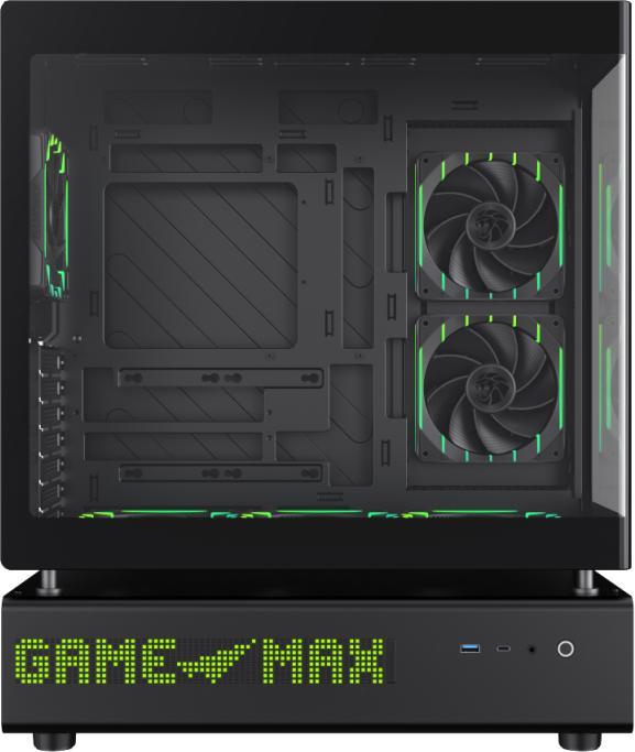 Actual product image GameMax Boitier Moyen Tour ATX N90 ARGB avec panneaux vitrés (Noir) (ATX, ITX, Mini-ATX)
