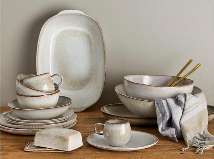 Actual product image Bloomingville - Sandrine Breakfast Set - Nature - Stoneware (7 pcs.)