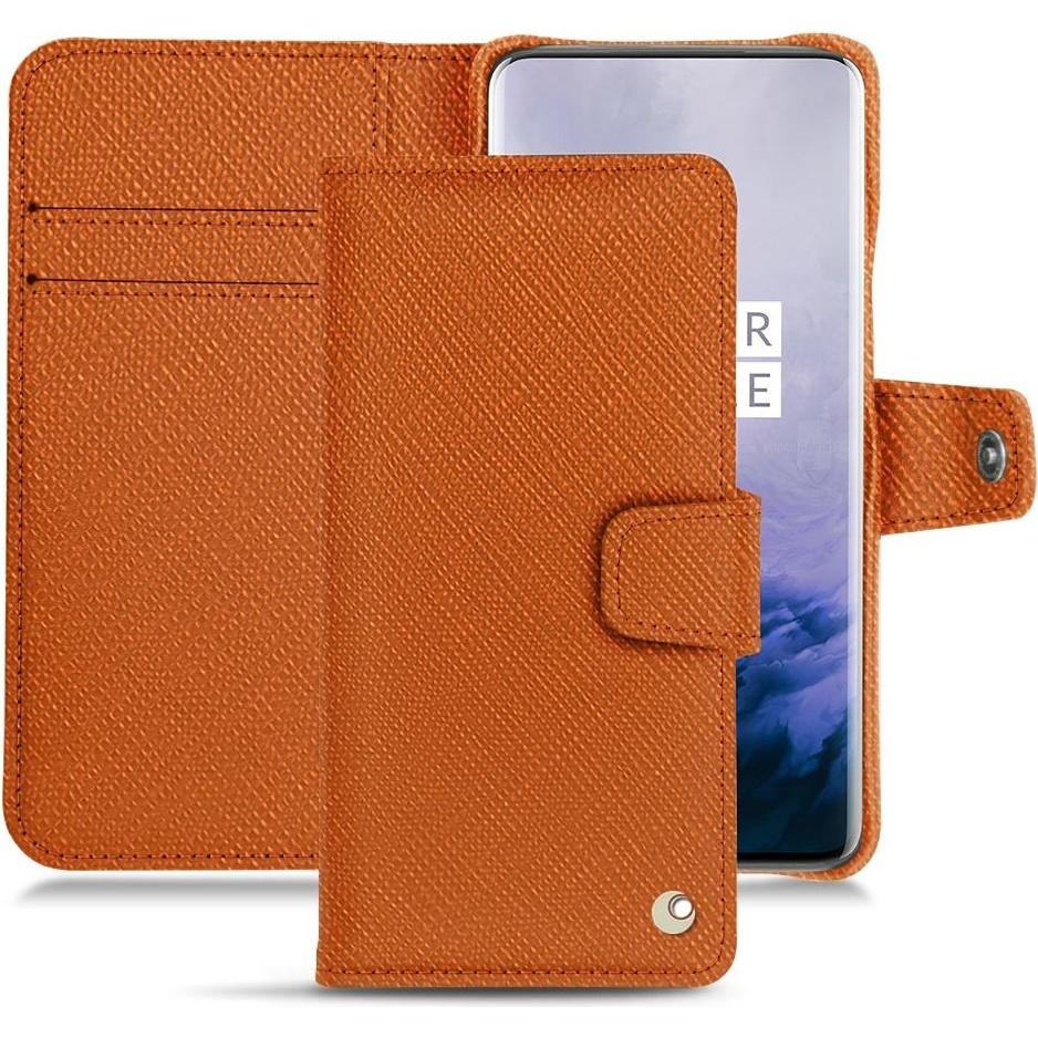 Noreve Lederschutzhülle Wallet (OnePlus 7 Pro), Smartphone Hülle, Orange