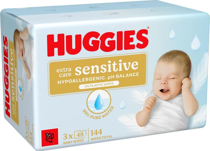 Huggies Feuchttücher Extra Care Sensitive 3 x 48 Stück