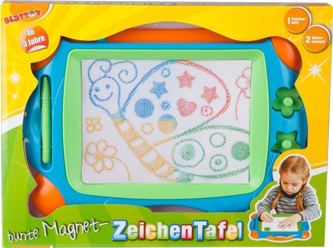 Besttoy Magnet Zeichentafel mit bunter Zeichenfläche