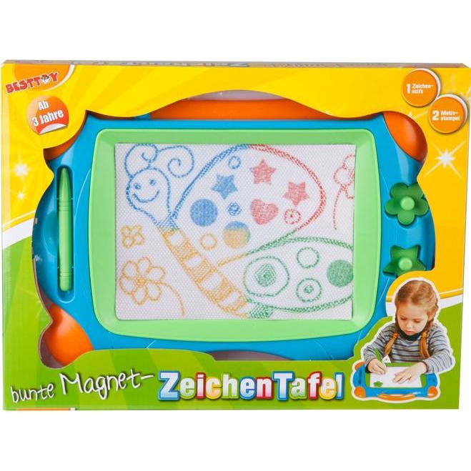 Besttoy Magnet Zeichentafel mit bunter Zeichenfläche