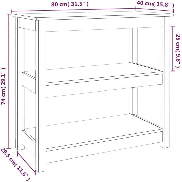 Produktbild vidaXL Konsolentisch (40 x 80 x 74 cm)
