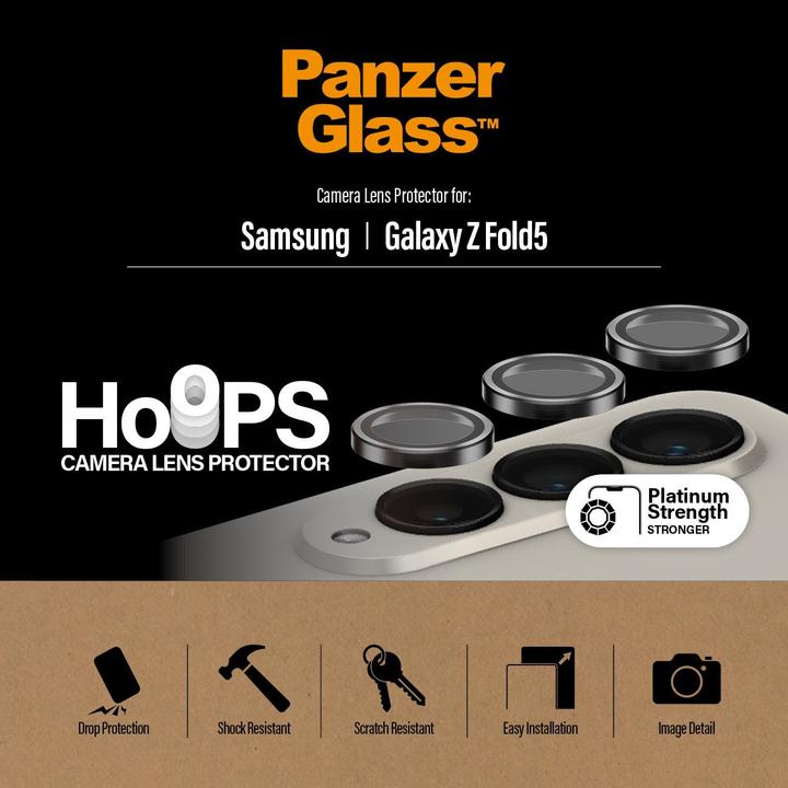 Produktbild PanzerGlass Hoops Camera Lens Protector Samsung Galaxy Z Fold 5 (1 Stk., Samsung Galaxy Z Fold5)