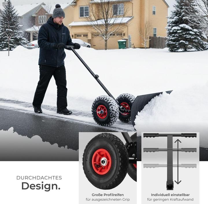 Actual product image tectake Schneeschaufel Muttler, ergonomisch, Luftreifen mit Profil