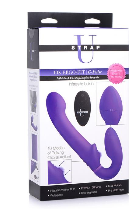 Productafbeelding XR Brands GPulse Vibrierender halterloser Strapon Lila