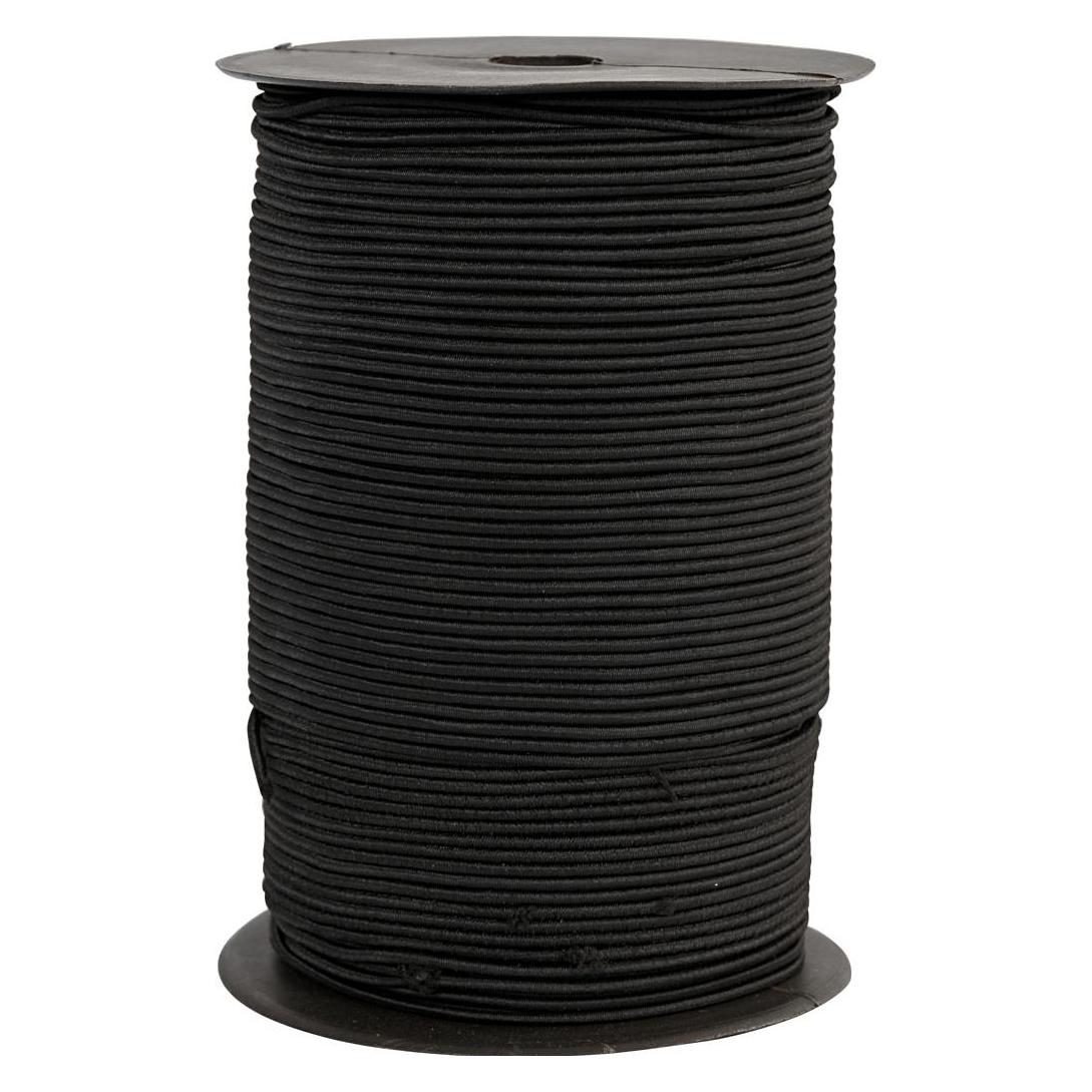 Creativ Company Elastic Cord, Accessoires Voor Naaien, Zwart
