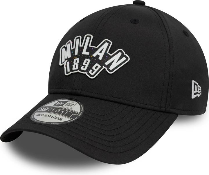 Produktbild New Era 39Thirty Stretch Cap RUBBER AC Mailand schwarz - XS/ (S)
