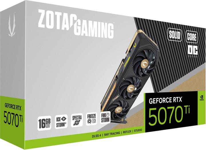 Image du produit Zotac GeForce RTX 5070 Ti Solid Core OC (16 Go, GDDR7)