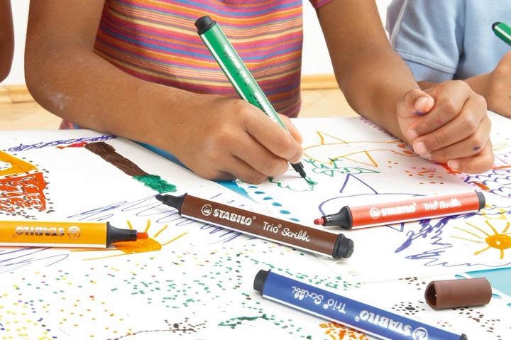Image du produit STABILO Trio Scribbi Stylo feutre triangulaire à ressort (Vert, 1 x)