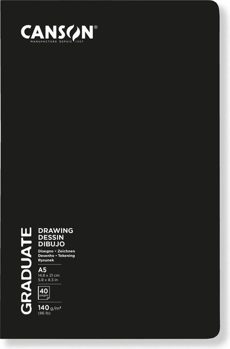 Immagine prodotto Canson Blocco da disegno Graduate Agrafé A5, 20 fogli (A5, Nessuna, Copertina morbida)