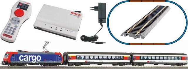 Image du produit Piko PSCwlan S-Set CFF EC Re 484 + 2 wagons voie A & B VI (Piste H0)