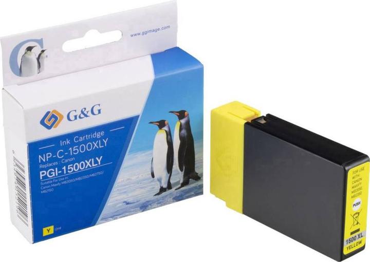 Ink cartridge replaces PGI-1500XL Y (Y)