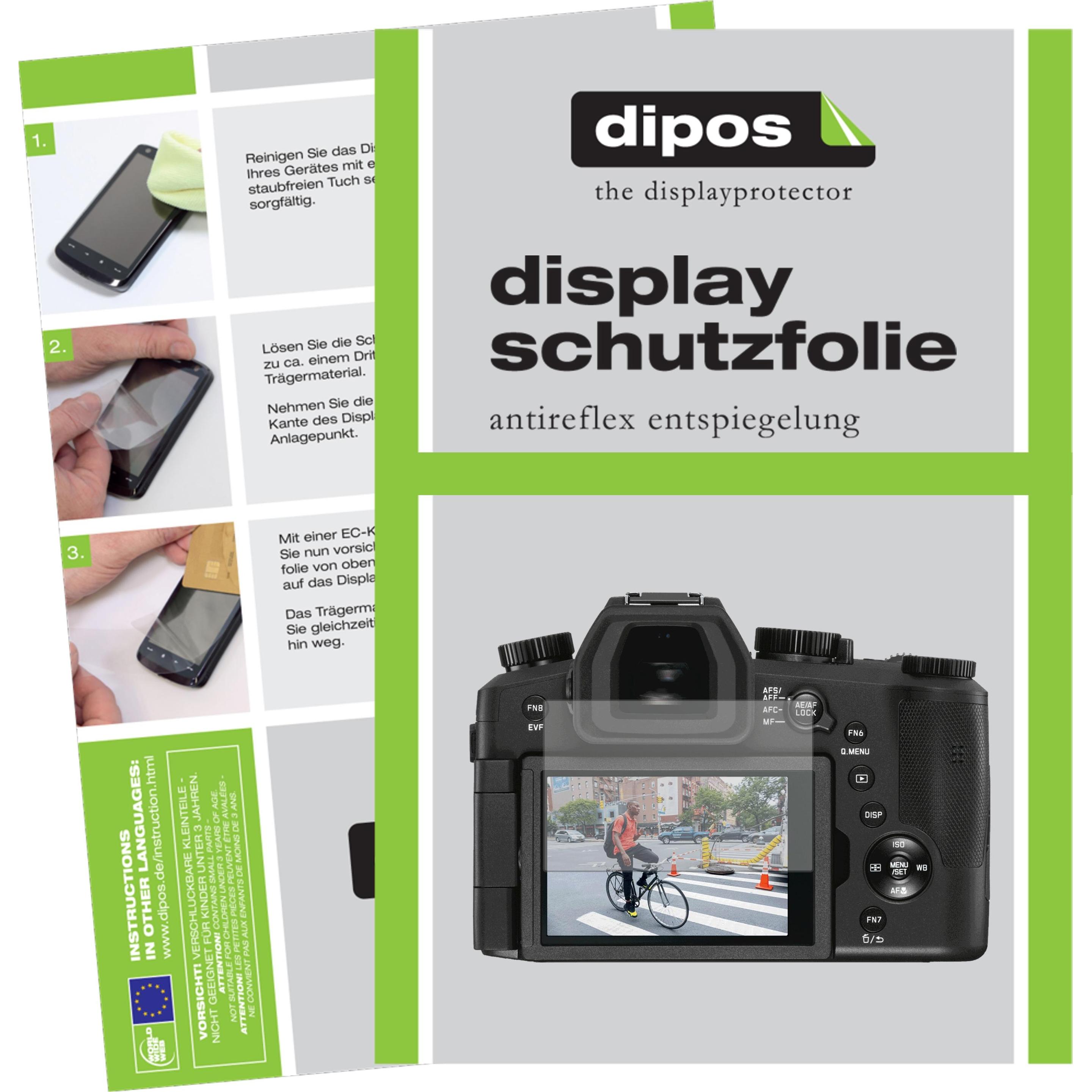 Dipos Displayschutzfolie Antireflex (Displayschutz, V-Lux 5), Kameraschutz, Transparent