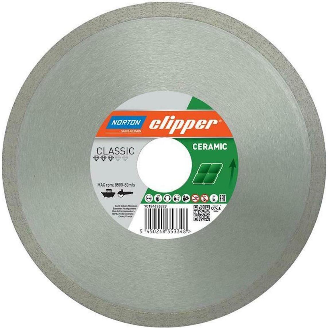 Norton Clipper, Lama, Disco diamantato Clipper Classic Ceramic 230 x 25,4 mm