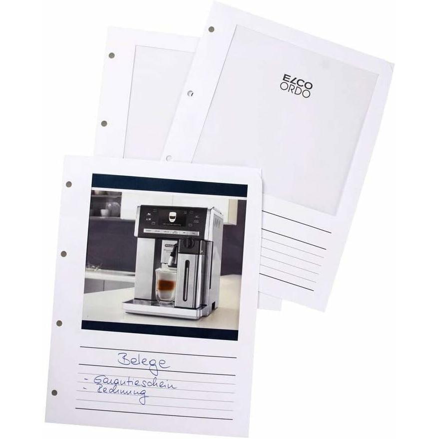 Thumbnail - Elco, Mappe, 100 Prospekthüllen Ordo Vista DIN A4 weiss glatt 0,12 g/qm (A4, 100 x)