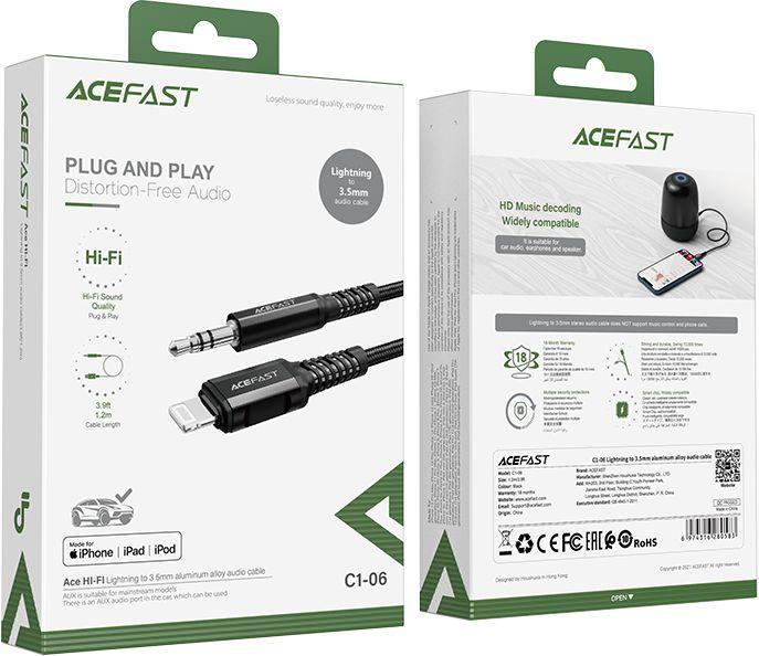 Produktbild Acefast C1-06 (1.20 m, AUX Kabel)