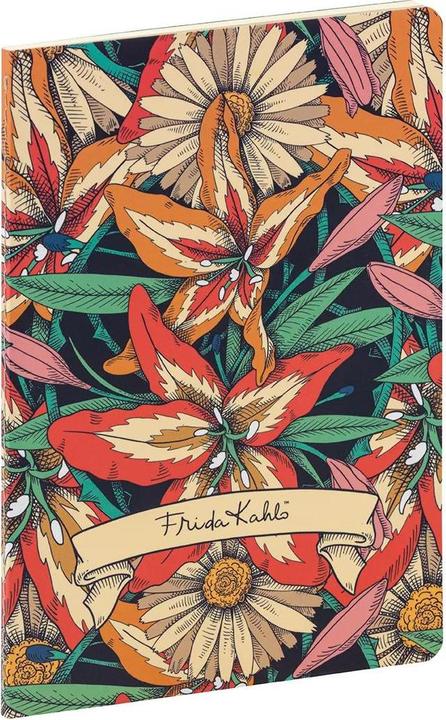 Actual product image Clairefontaine Frida Kahlo, Stapled nbk A5 32sh L ass. (AAA393, Lined, Hardcover)