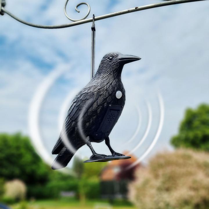 Actual product image Ideoon 2er-Set Vogelabwehr Krähe mit Soundeffekt, batteriebetrieben