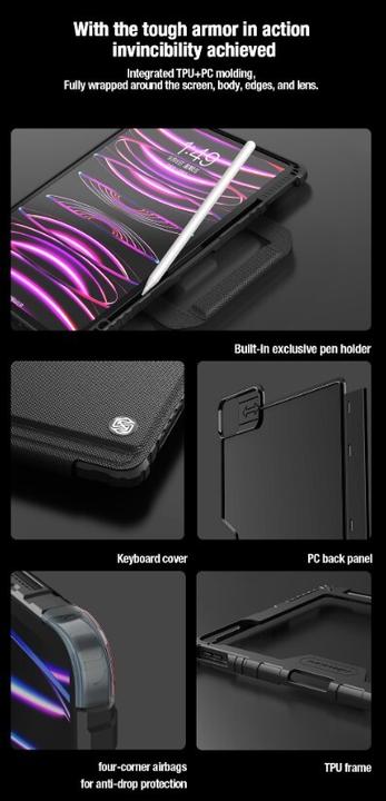 Actual product image Nillkin Bumper GO Keyboard Case (Backlit Version) for iPad Air 4/5/10.9 2020/11 2024/ Pro 11 2020/20 (Eng. Int., iPad Air 4)