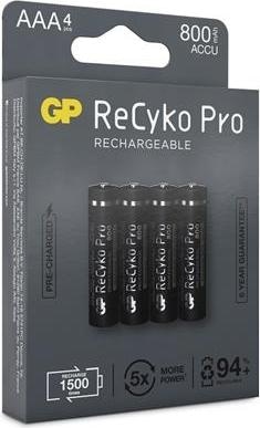 Produktbild GP Batteries ReCyko Pro (4 Stk., AAA, 800 mAh)