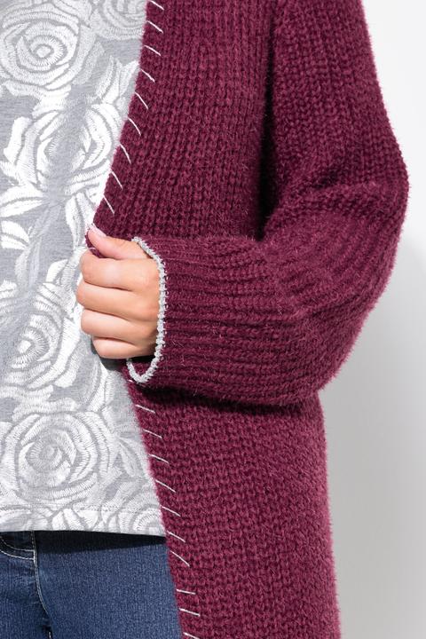 Produktbild Miamoda Strickjacke, extra lang, Ausschnitt mit Zierstich (56)