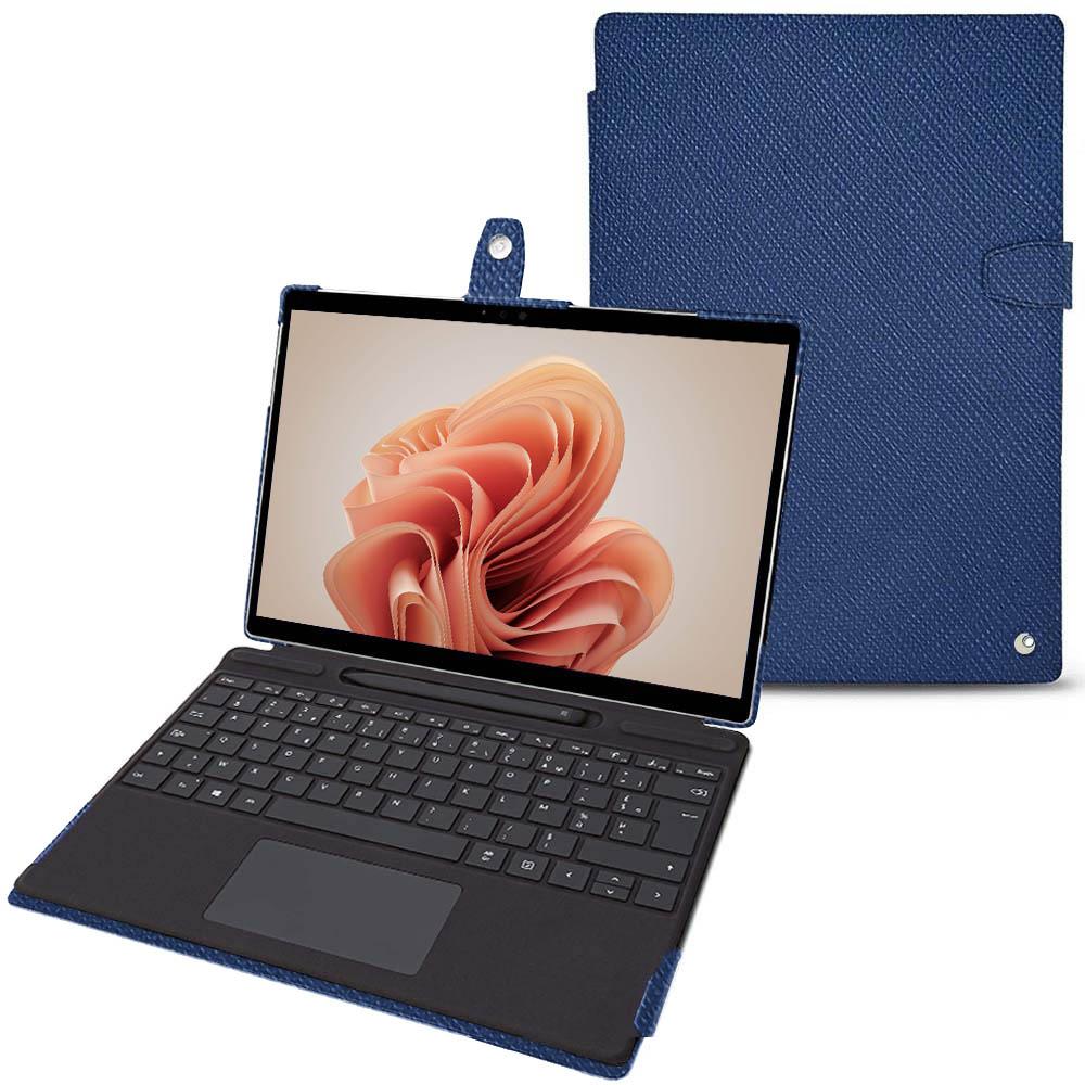 Noreve Lederschutzhülle Microsoft Surface Pro 9 (Surface Pro), Tablet Hülle, Blau