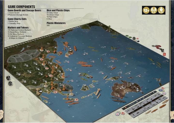 Produktbild Asmodée Axis & Allies - 1940 Pacific 2nd Edition (RGD02555) (Englisch, 2 - 5 Spieler)