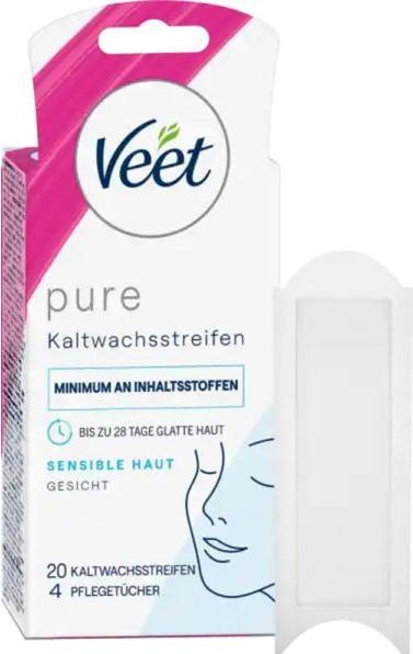 Produktbild Veet Kaltwachsstreifen sensitive Haut Gesicht (20 x, 29 g)