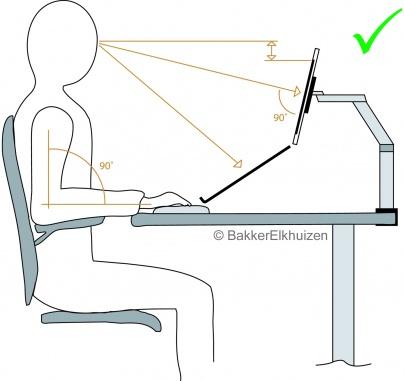 Actual product image Bakker Elkhuizen Space-arm, Clamp (Table, 14 kg)