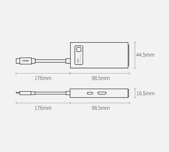 Produktbild Baseus Gleam Series 4-in-1 (USB-C, 1 Ports)