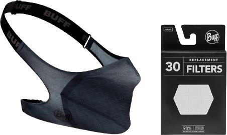 Actual product image Buff fabric mask with filter Vivid Grey