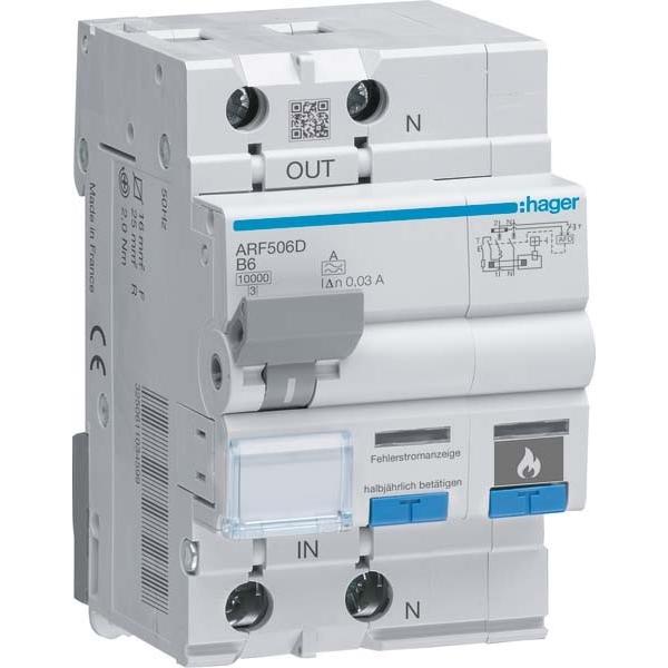 Hager, Schutzschalter, ARF506D
