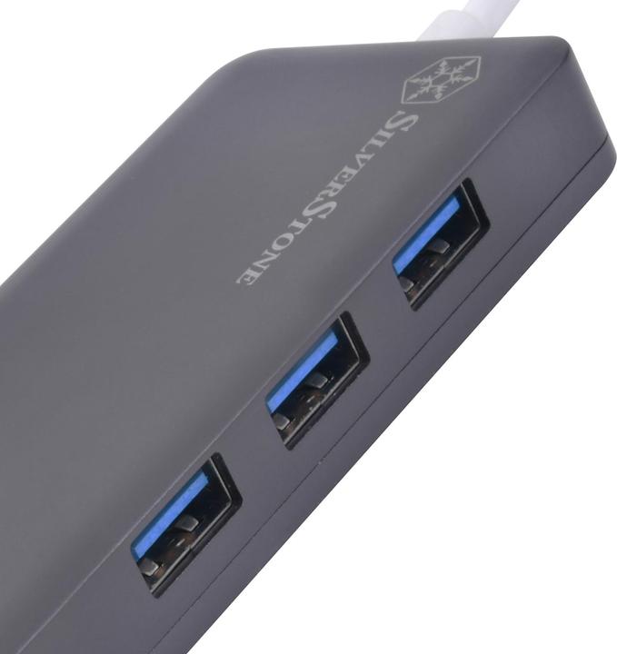 Actual product image Silverstone Sst-EP14C - Adapter USB 3.1 Type-C Gen1 to HDMI (resolution up to 4096 x 2160 @ 30Hz) (USB-C, 5 ports)
