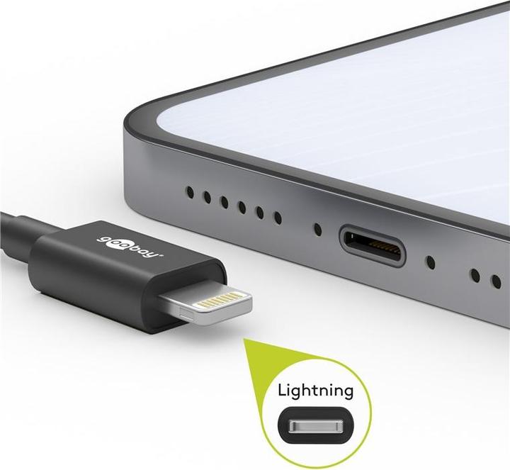Produktbild Goobay USB-C™ Lade- und Synchronisationskabel, 1 m, Schwarz (1 m, USB 2.0)